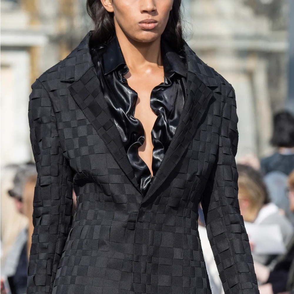 Bottega Veneta Black Silk Shirtdress